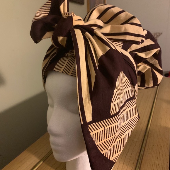 Two piece multi colored head wraps.
